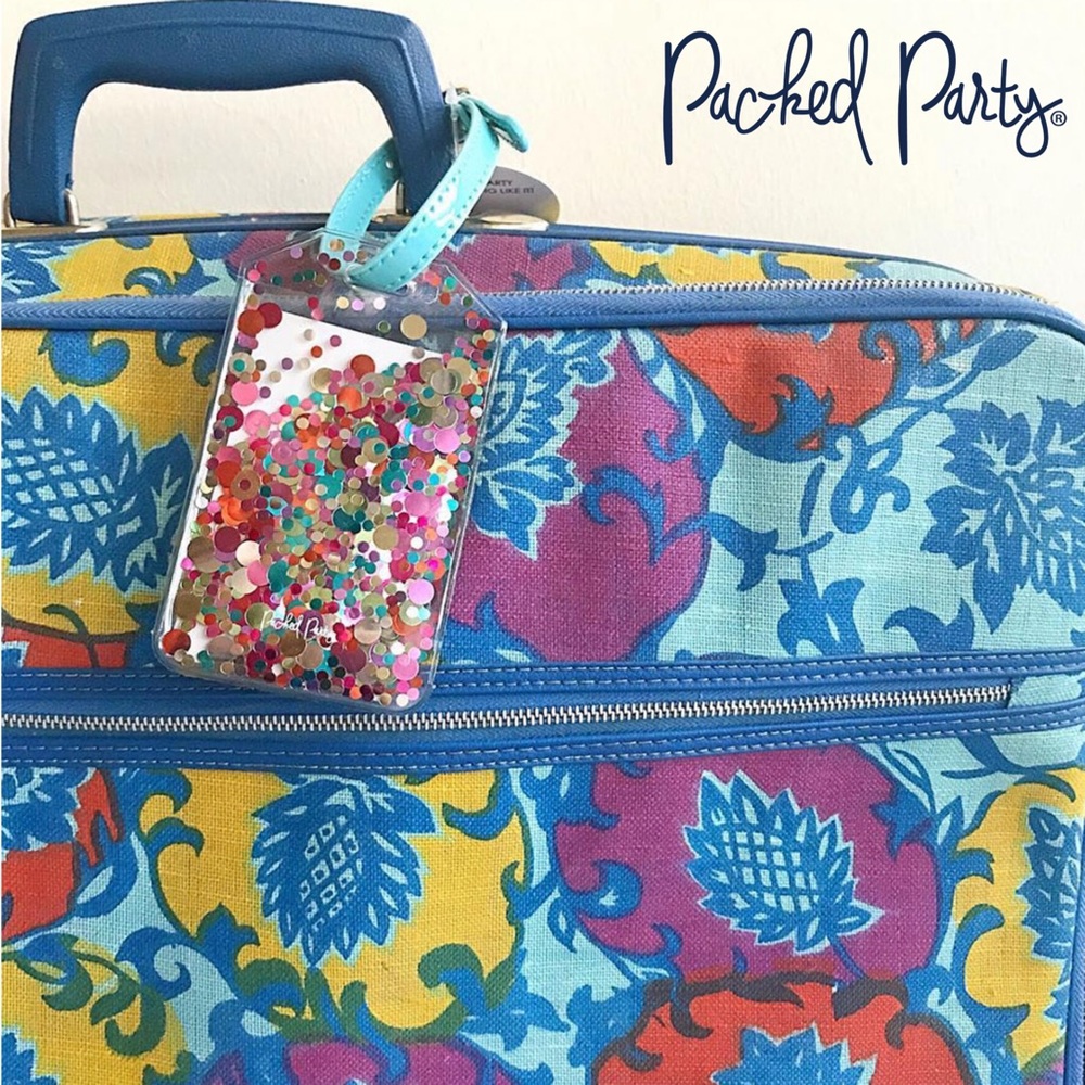 Packed Party Pack it Up Confetti Luggage Tag